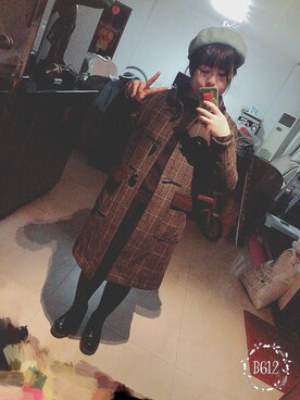 「SEVENDAYS=SUNDAY（セブンデイズサンデイ）のアイテム（ピーコート）」を使った、Etoileさん（レディース・155cm）の春コーディネート