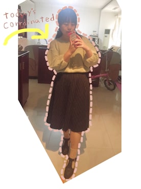 「ISBIT（アイズビット）のアイテム（トップス）」を使った、Etoileさん（レディース・155cm）の秋コーディネート