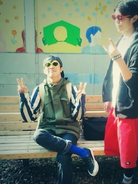 「PHENOMENON（フェノメノン）のアイテム（ブルゾン）」を使った、右肩復活！！さん（メンズ・171cm）の夏コーディネート