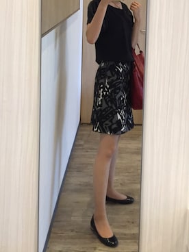 「miu miu（ミュウミュウ）のアイテム（Tシャツ/カットソー）」を使った、Yukiさん（レディース・160cm）の夏コーディネート
