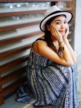 「NET（ネット）のアイテム（オールインワン・サロペット）」を使った、amberrrrrr：）さん（レディース・155cm）の夏コーディネート