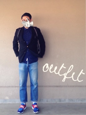 「Adam Kimmel×Carhart（アダムキメルカケルカーハート）のアイテム（テーラードジャケット）」を使った、ドンコニさん（メンズ・175cm）の秋コーディネート