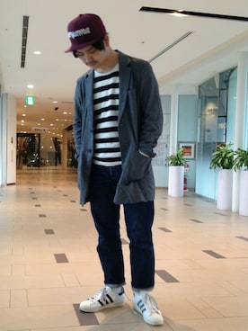 「ADAM ET ROPE'（アダムエロペ）のアイテム（ダッフルコート）」を使った、こいでさん（メンズ・169cm）の秋コーディネート
