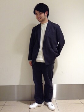 「ALLEGE（アレッジ）のアイテム」を使った、こいでさん（メンズ・169cm）の秋コーディネート