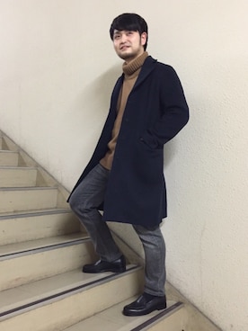 「Acne Studios（アクネストゥディオズ）のアイテム（パンツ）」を使った、こいでさん（メンズ・169cm）の秋コーディネート