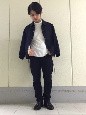 「ALLEGE（アレッジ）のアイテム」を使った、こいでさん（メンズ・168cm）の春コーディネート
