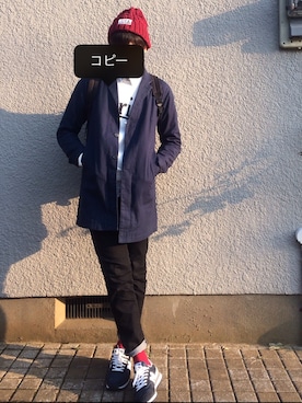 「ユナイテッドアローズ」｜「アイテム（チェスターコート）」を使った、いっちーさん（メンズ・178cm）の秋コーディネート