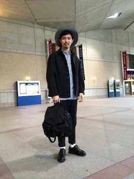 「Paraboot」｜「アイテム（その他アウター）」を使った、ホンマさん（メンズ・173cm）の秋コーディネート