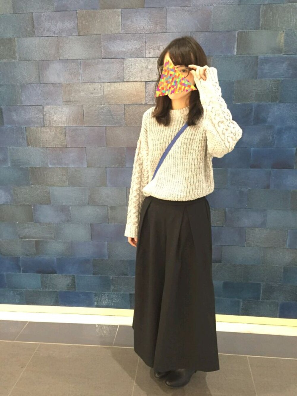 「ガウチョパンツ」｜「SM2のアイテム（その他パンツ、ブラック系）」を使った、Machakoさん（レディース・158cm）の春コーディネートの1枚目の写真