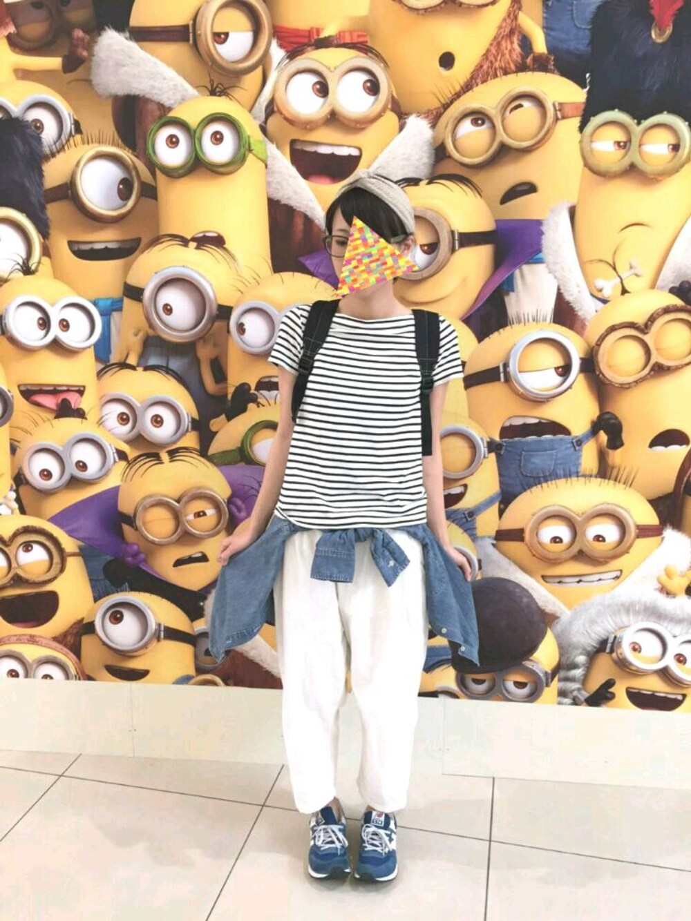 「ニコアンド」｜「niko and...のアイテム（その他パンツ、ホワイト系）」を使った、Machakoさん（レディース・158cm）の春コーディネートの1枚目の写真