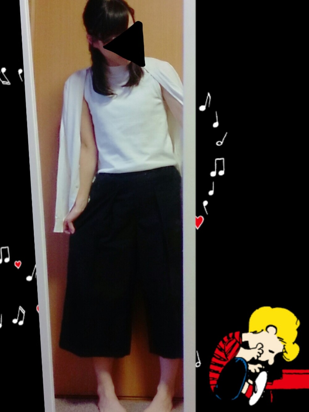 「UNIQLOのアイテム（タンクトップ、ホワイト系）」を使った、Machakoさん（レディース・158cm）の春コーディネートの1枚目の写真