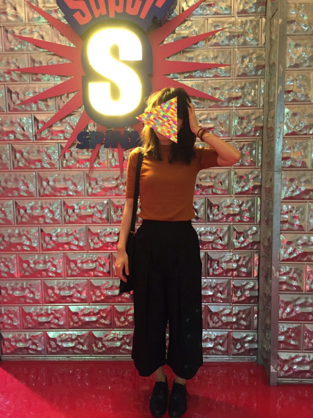 「ユニクロコーデ」｜「UNIQLOのアイテム（ニット/セーター、イエロー系）」を使った、Machakoさん（レディース・158cm）の秋コーディネートの1枚目の写真