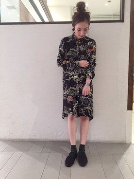 「JACOB JENSEN（ヤコブイェンセン）のアイテム（腕時計）」を使った、NORDICFeeling天神店スタッフさん（レディース・164cm）の秋コーディネート