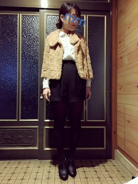 「EDDY GRACE（エディグレース）のアイテム」を使った、runrunさん（レディース・160cm）の秋コーディネート