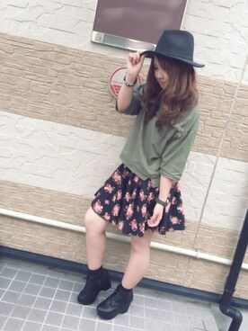 「coen」｜「アイテム（ブーティ）」を使った、すず◡̈⋆さん（レディース・159cm）の秋コーディネート