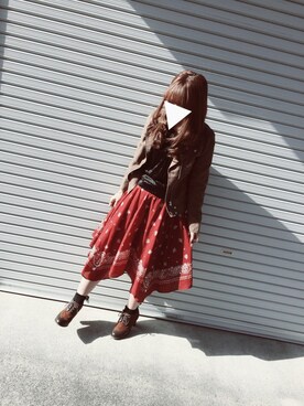 「CURRENT（カレント）のアイテム」を使った、すず◡̈⋆さん（レディース・159cm）の秋コーディネート