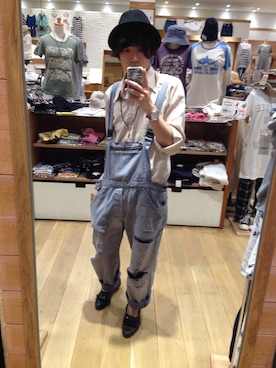 「アイテム（オールインワン・サロペット）」を使った、けんごさん（メンズ・166cm・20代）の春コーディネート