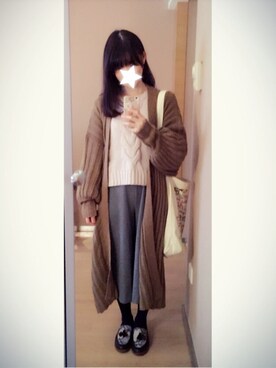 「ROSE BUD（ローズバッド）のアイテム（その他パンツ、グレー系）」を使った、ジョジョさん（レディース・159cm）の冬コーディネート