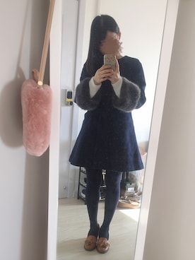 「スナイデル」｜「アイテム（その他アウター）」を使った、ジョジョさん（レディース・159cm）の冬コーディネート