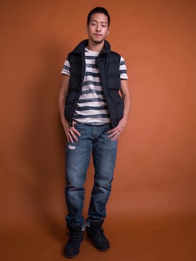 「Abercrombie&Fitch（アバークロンビーアンドフィッチ）のアイテム（その他アウター）」を使った、ErnieFanさん（メンズ・177cm）の秋コーディネート