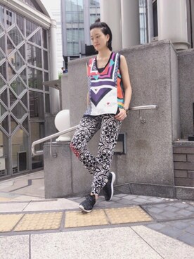 「Desigual（デシグアル）のアイテム（タンクトップ）」を使った、Desigual_Jp_Staffさん（レディース・160cm）の夏コーディネート