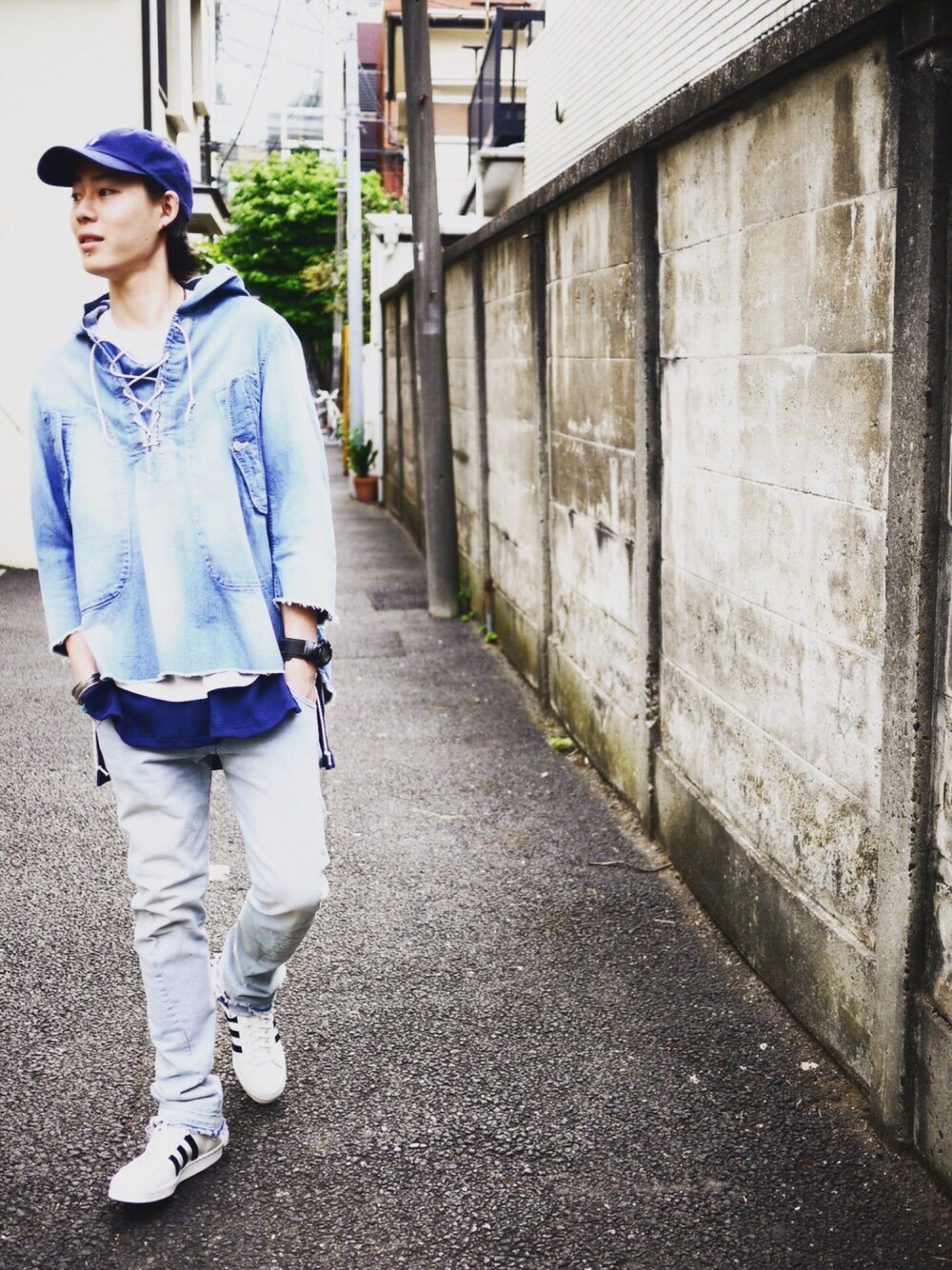Jieda（ジエダ）の「2016春夏 DENIM LACE-UP PARKA（パーカー）」 - WEAR