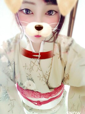 「アイテム（浴衣、グリーン系）」を使った、Karin Onoさん（レディース・157cm）の秋コーディネート