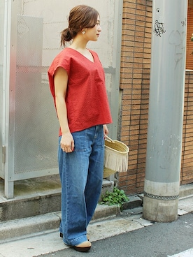 「LINCE（リンス）のアイテム」を使った、JOURNAL STANDARD relume 新宿店 STAFFさん（レディース・165cm）の春コーディネート