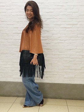 「Calzanor（カルザノール）のアイテム」を使った、JOURNAL STANDARD relume 新宿店 STAFFさん（レディース・157cm）の夏コーディネート