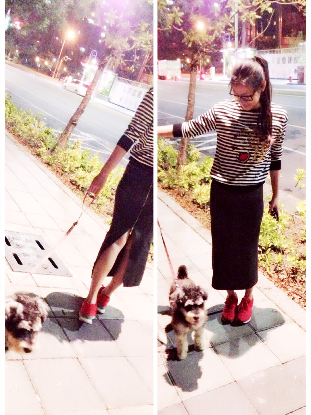 「black、white、New Balance、long skirt、ray ban」｜「ZARAの黑白相間💛💙（ニット/セーター、ブラック系）」を使った、peikuoさん（レディース・165cm）の冬コーディネートの1枚目の写真
