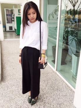 「STYLENANDA（スタイルナンダ）のアイテム（スラックス）」を使った、peikuoさん（レディース・165cm）の冬コーディネート