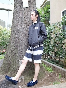 「雨」｜「アイテム（ナイロンジャケット）」を使った、GDCTOKYO-MAH-bow-さん（メンズ・171cm）の春コーディネート