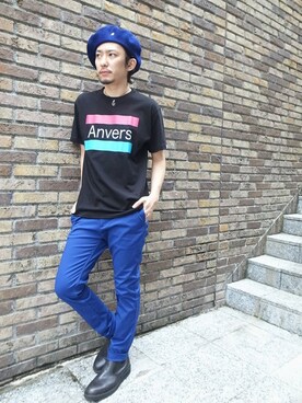 「HARUTA」｜「アイテム（ハンチング/ベレー帽）」を使った、GDCTOKYO-MAH-bow-さん（メンズ・171cm）の夏コーディネート