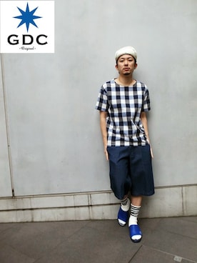 「GDC（ジーディーシー）のアイテム」を使った、GDCTOKYO-MAH-bow-さん（メンズ・171cm）の春コーディネート