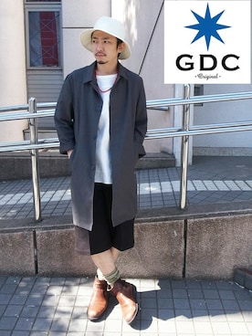 「GDC（ジーディーシー）のアイテム（ジャケット/アウター）」を使った、GDCTOKYO-MAH-bow-さん（メンズ・171cm）の春コーディネート