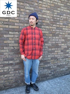 「GDC（ジーディーシー）のアイテム」を使った、GDCTOKYO-MAH-bow-さん（メンズ・171cm）の冬コーディネート