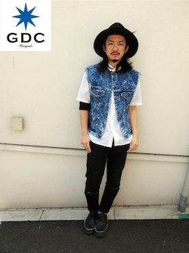 「GDC（ジーディーシー）のアイテム（ジャケット/アウター）」を使った、GDCTOKYO-MAH-bow-さん（メンズ・171cm）の春コーディネート