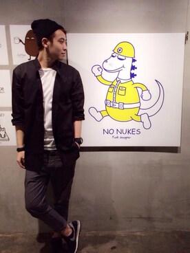 「:CHOCOOLATEのアイテム（帽子）」を使った、Lukeさん（メンズ・178cm）の秋コーディネート