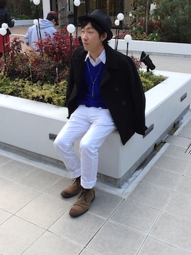 「アイテム（ピーコート）」を使った、SAKATIN.さん（メンズ・170cm・10代）の冬コーディネート