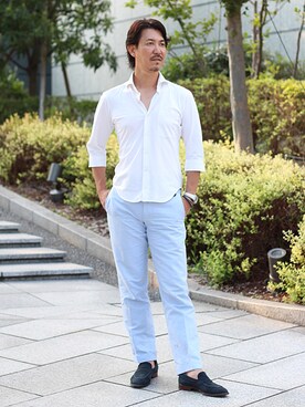 「カッタウェイ」｜柳田敏正さん（メンズ・177cm）の夏コーディネート