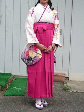 「卒業袴」｜まりりんさん（レディース・160cm）の春コーディネート