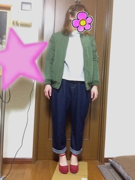 「ヘアアクセ」｜「アイテム（その他アウター）」を使った、わぞうすきーさん（レディース・152cm）の冬コーディネート
