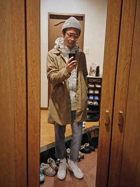 「and wander（アンドワンダー）のアイテム（マウンテンパーカー）」を使った、Keikiさん（メンズ・176cm）の春コーディネート