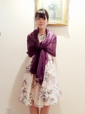 「modclothのアイテム（ドレス、ベージュ系）」を使った、てらさんさん（レディース・158cm）の夏コーディネート