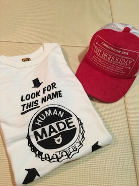 「TMT（ティーエムティー）のアイテム（帽子）」を使った、tks196011さん（メンズ・172cm）の夏コーディネート