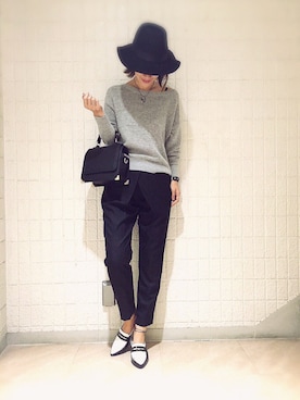 「Regalect（リガレクト）のアイテム（帽子）」を使った、TAKAKOさん（レディース・166cm）の秋コーディネート