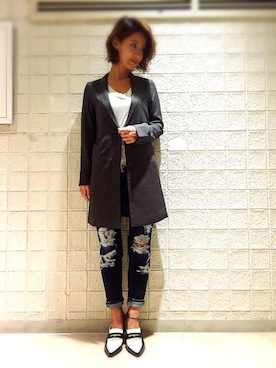 「アイテム（その他シューズ）」を使った、TAKAKOさん（レディース・166cm）の秋コーディネート