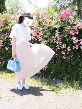 「袖フリル」｜「アイテム（財布/小物）」を使った、mii...さん（レディース・164cm）の夏コーディネート
