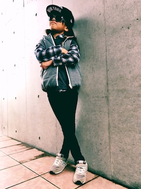 「Abercrombie&Fitch（アバークロンビーアンドフィッチ）のアイテム」を使った、MOCOさん（キッズ・125cm）の秋コーディネート