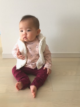 「つかまり立ち」｜hichamさん（キッズ・70cm）の秋コーディネート